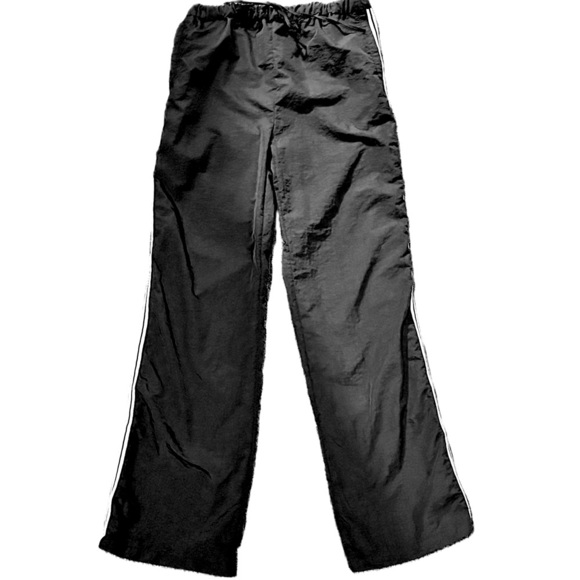 π€ LOVE TREE Black Track Pants | White Stripes | Drawstring Waist | Jogger | Sz M - Picture 2 of 5
